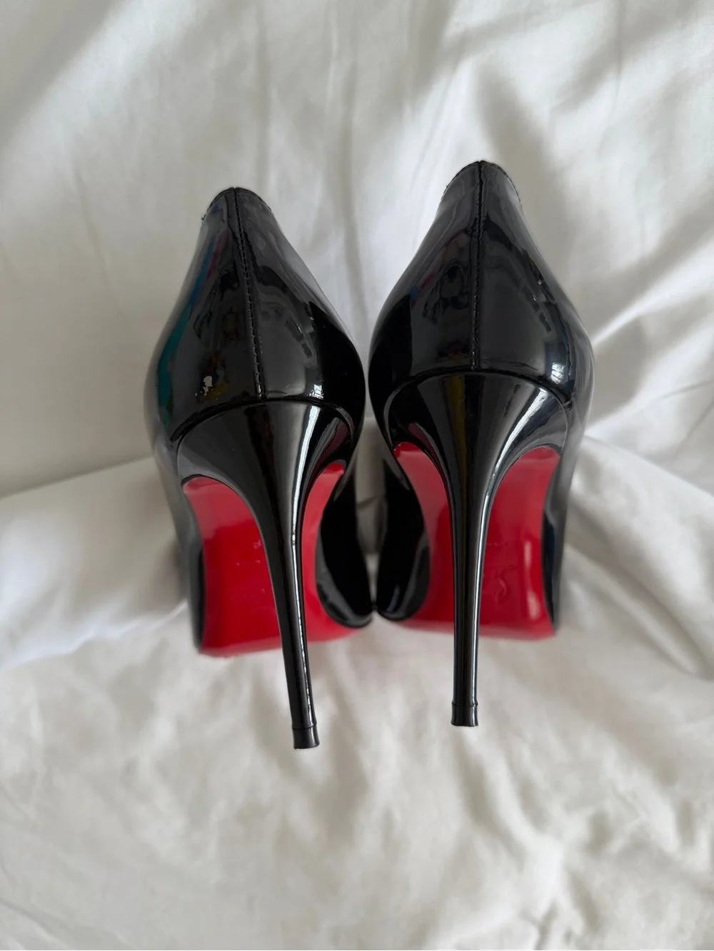 Christian Louboutin Kate Patent Pumps 85mm Heel Black Size 39 - Picture 9 of 15